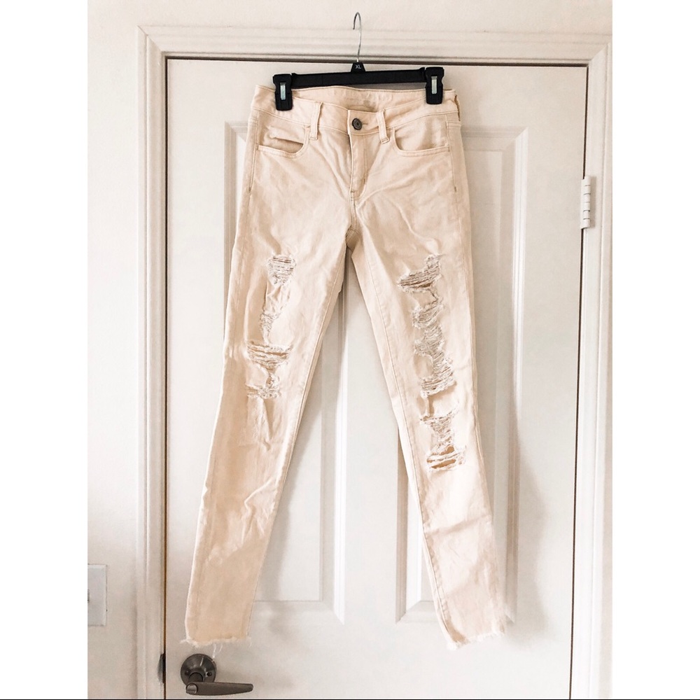 American Eagle super stretch ripped jeans